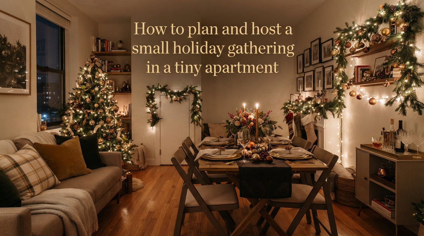 How to plan and host a small holiday gathering in a tiny apartment