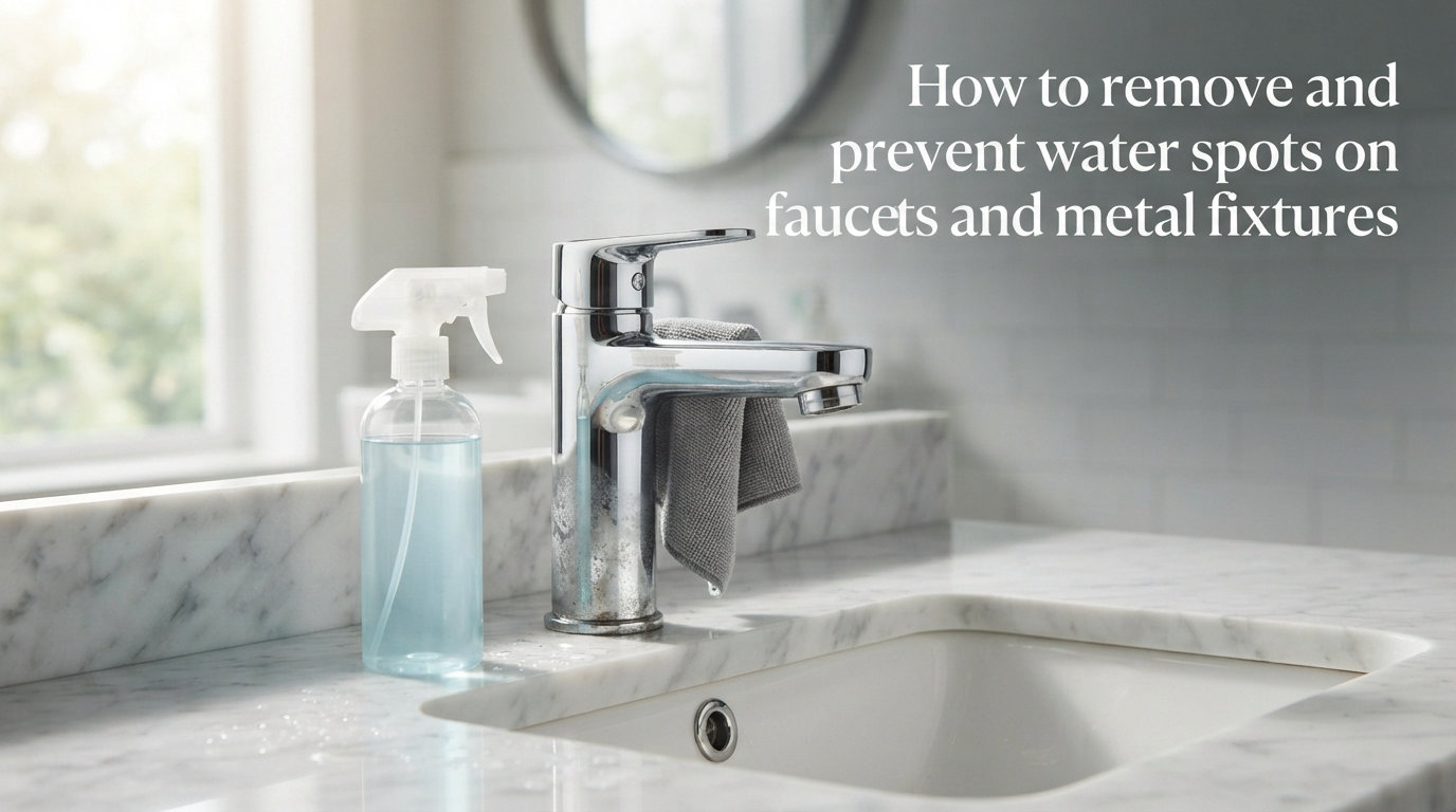 How to remove and prevent water spots on faucets and metal fixtures