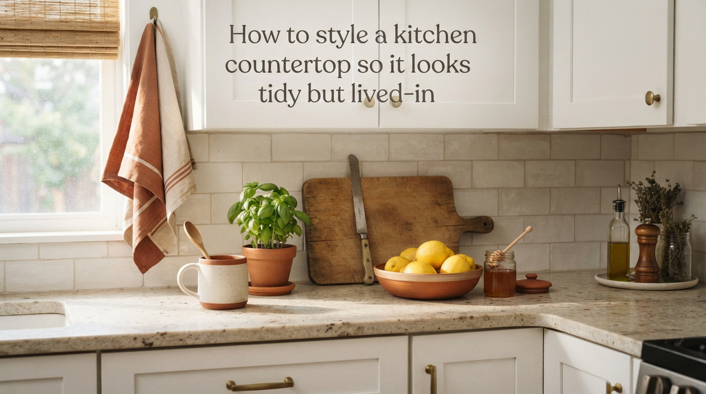How to style a kitchen countertop so it looks tidy but lived-in