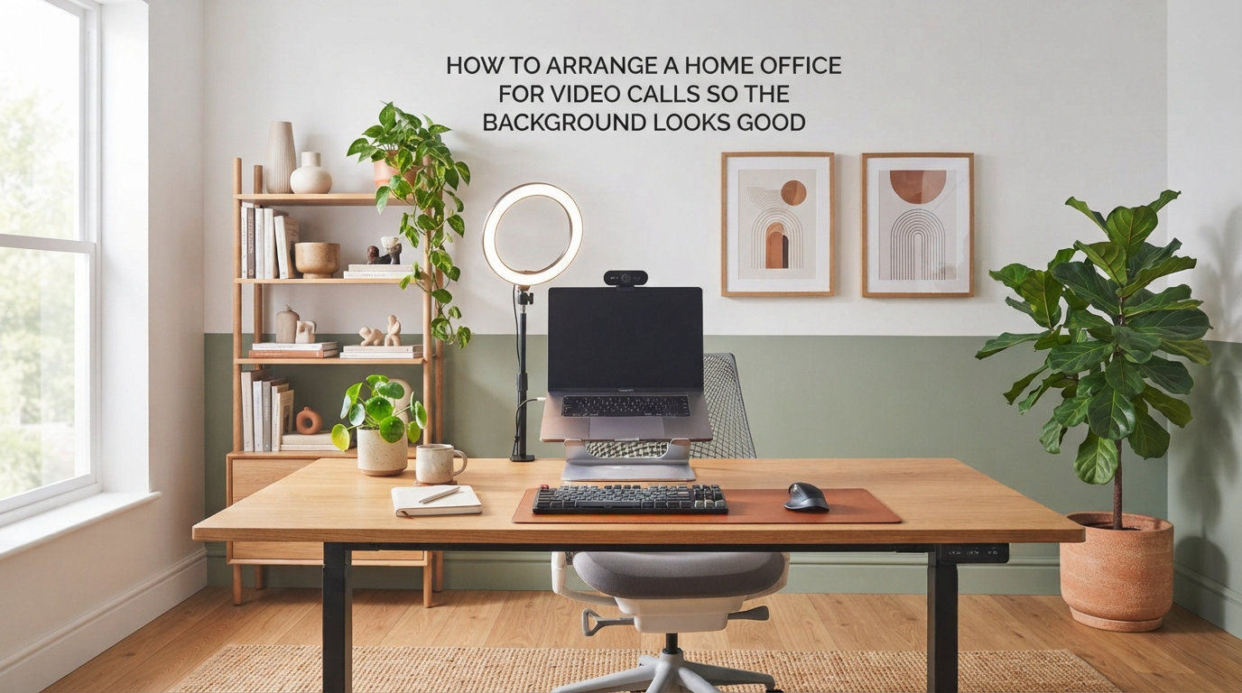 How to arrange a home office for video calls so the background looks good
