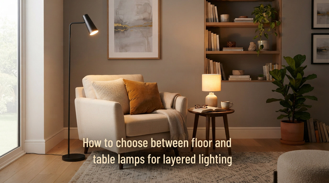How to choose between floor and table lamps for layered lighting