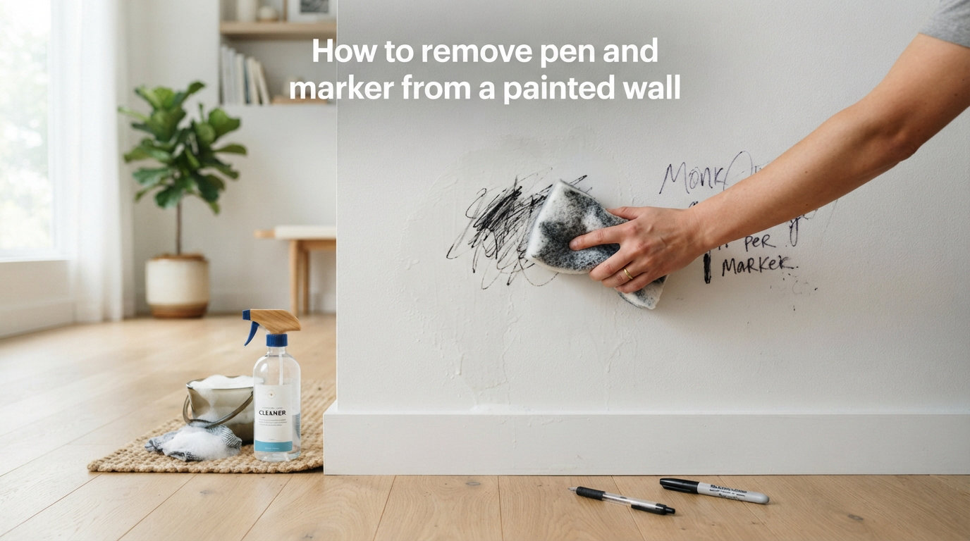 How to remove pen and marker from a painted wall