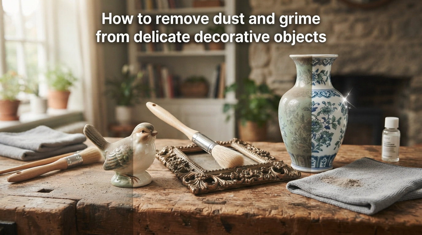 How to remove dust and grime from delicate decorative objects