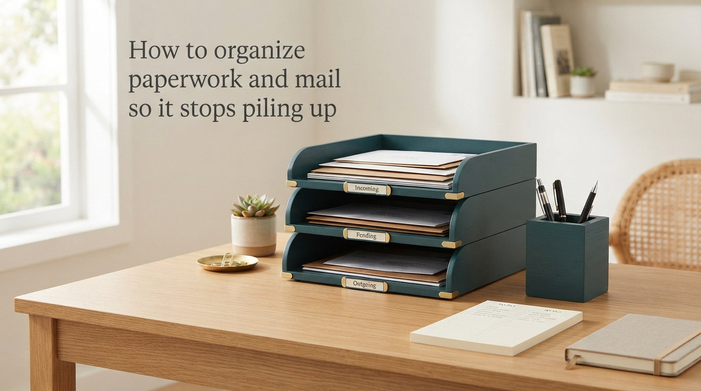 How to organize paperwork and mail so it stops piling up