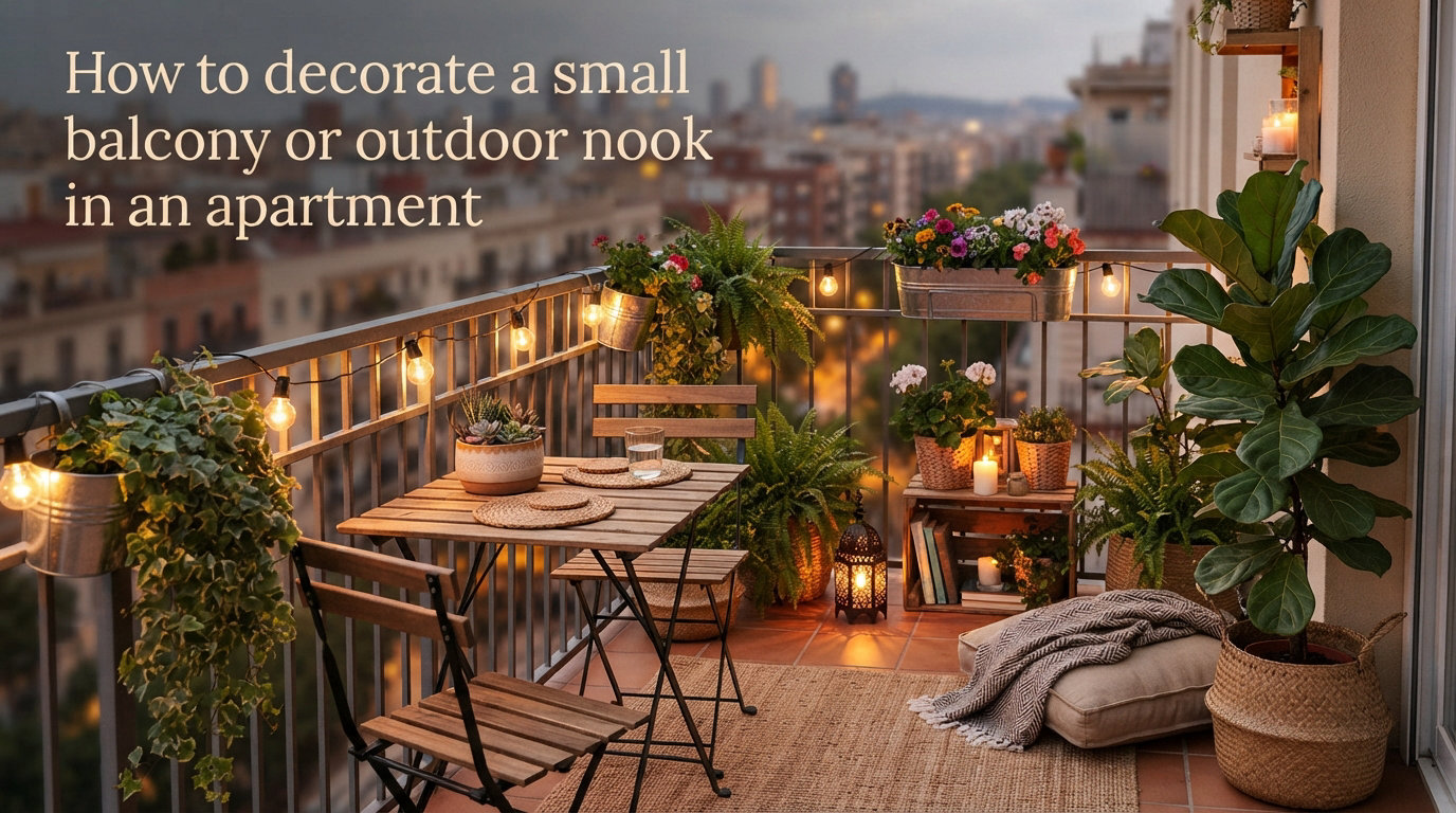 How to decorate a small balcony or outdoor nook in an apartment