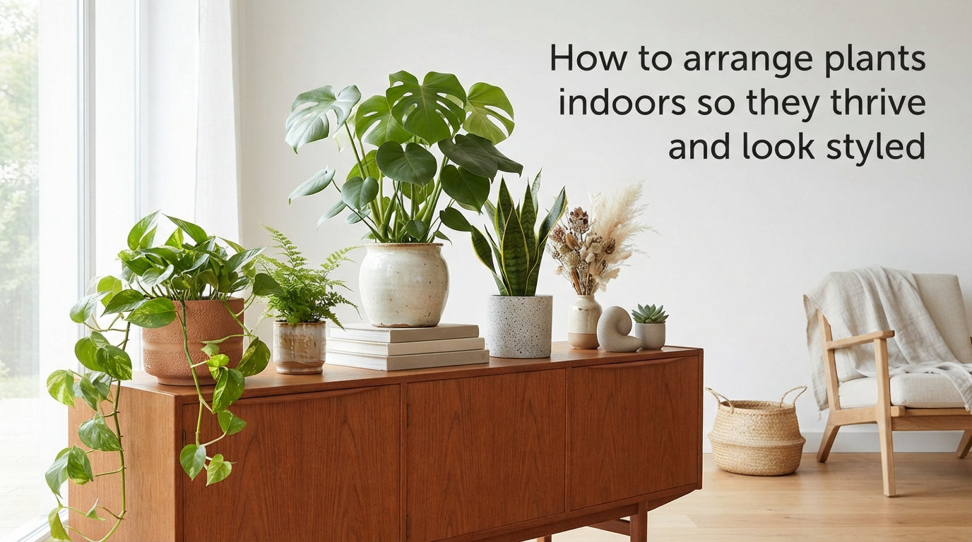 How to arrange plants indoors so they thrive and look styled