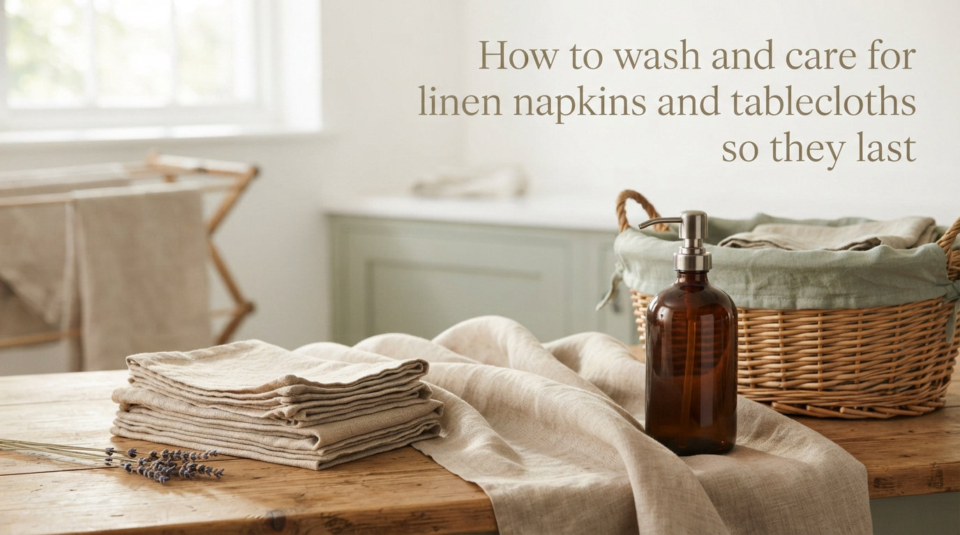 How to wash and care for linen napkins and tablecloths so they last