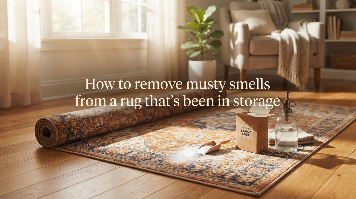 How to remove musty smells from a rug that's been in storage