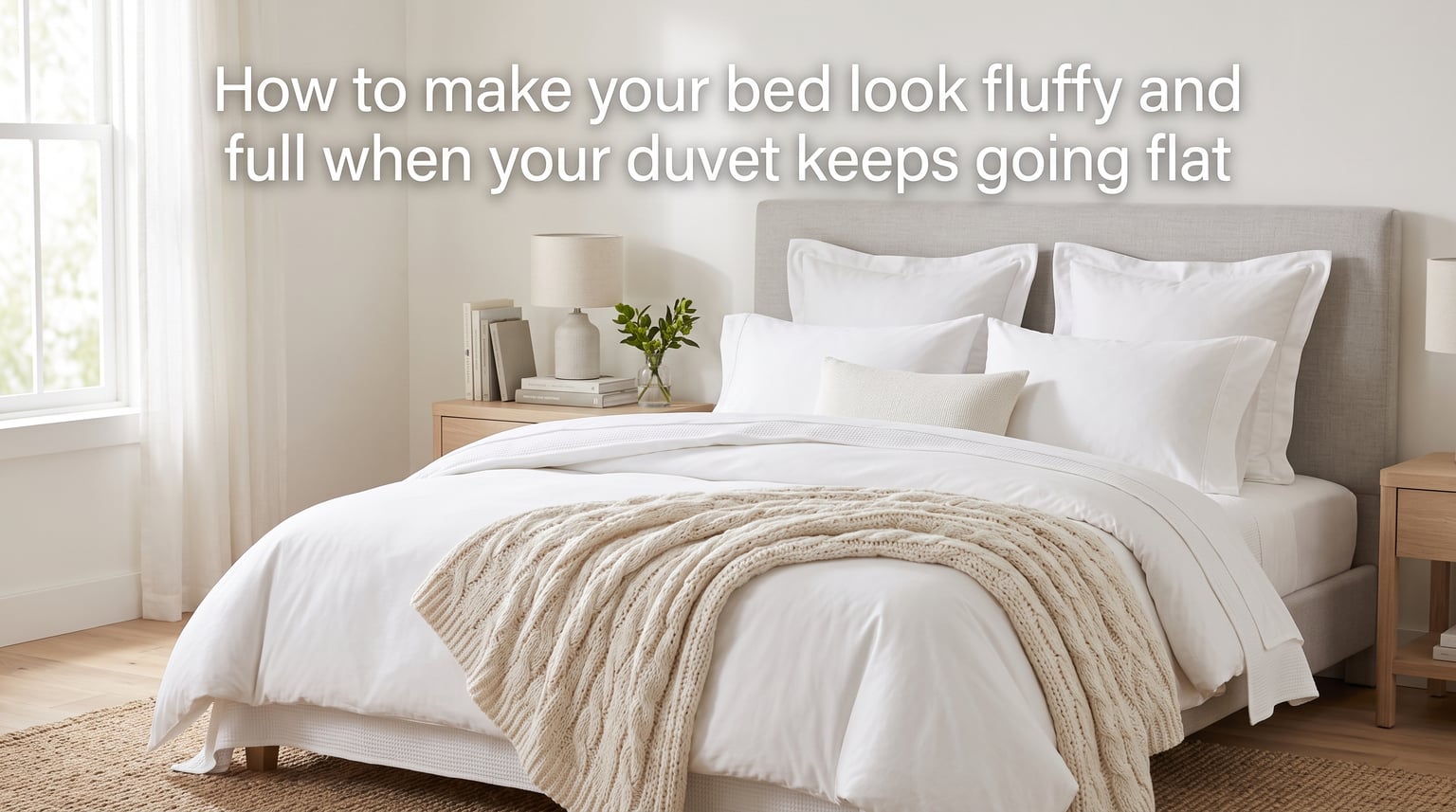 How to make your bed look fluffy and full when your duvet keeps going flat