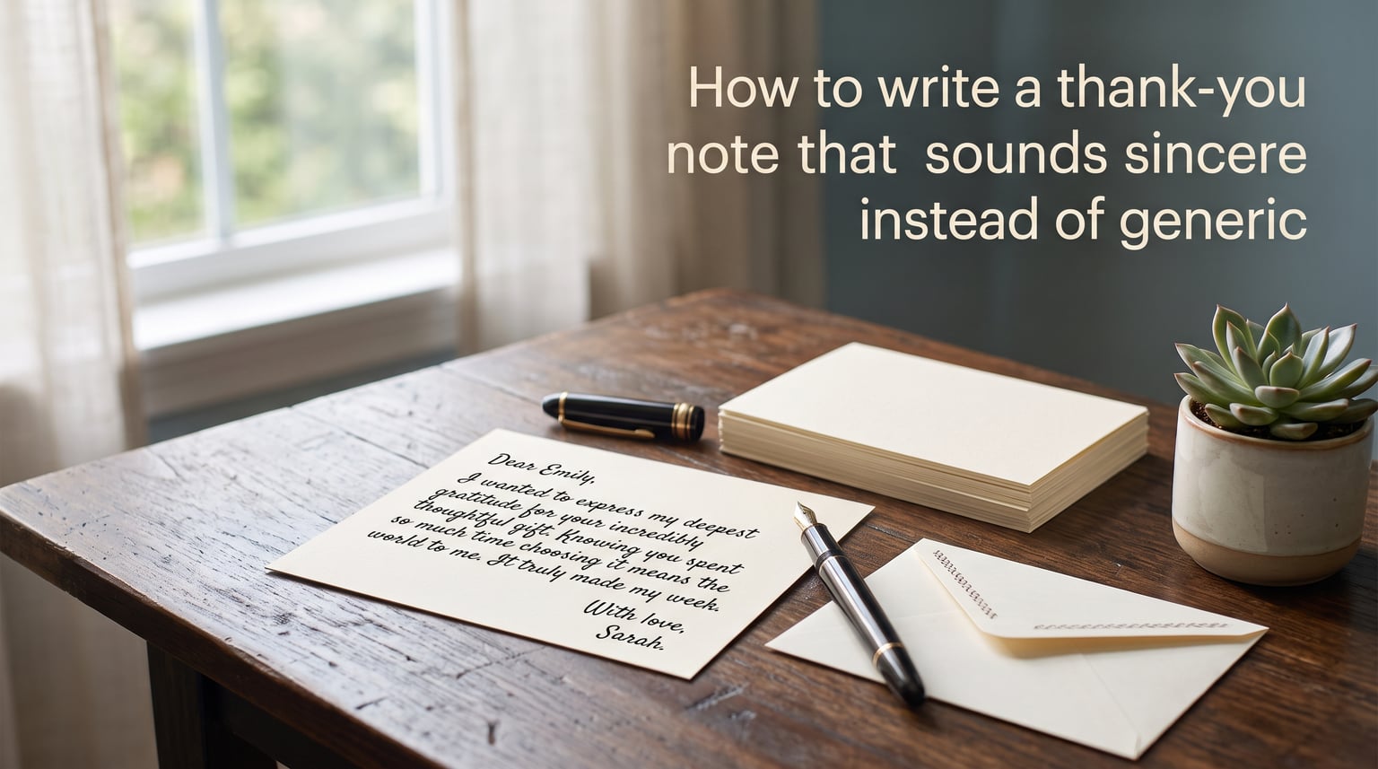 How to write a thank-you note that sounds sincere instead of generic