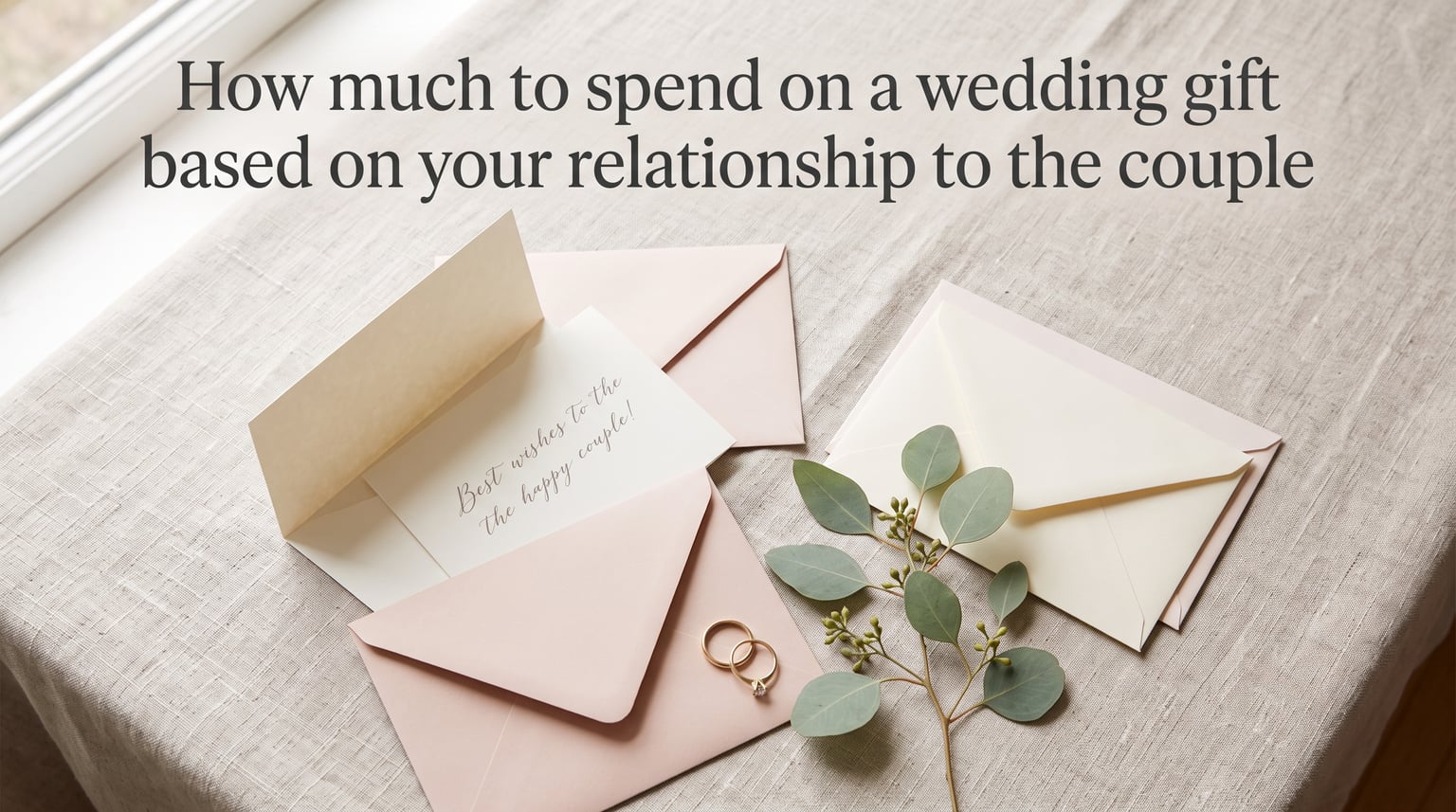How much to spend on a wedding gift based on your relationship to the couple