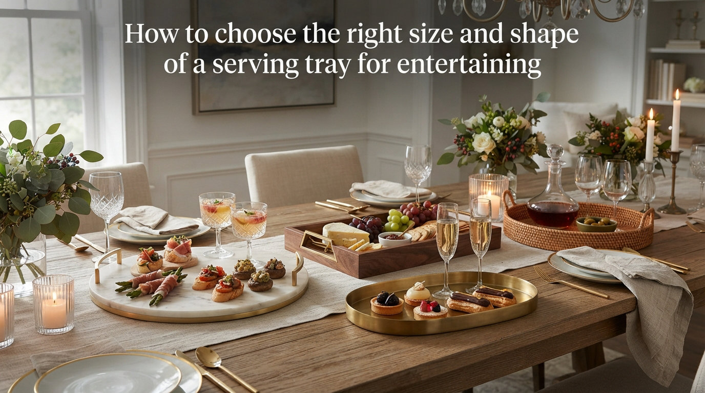 How to choose the right size and shape of a serving tray for entertaining