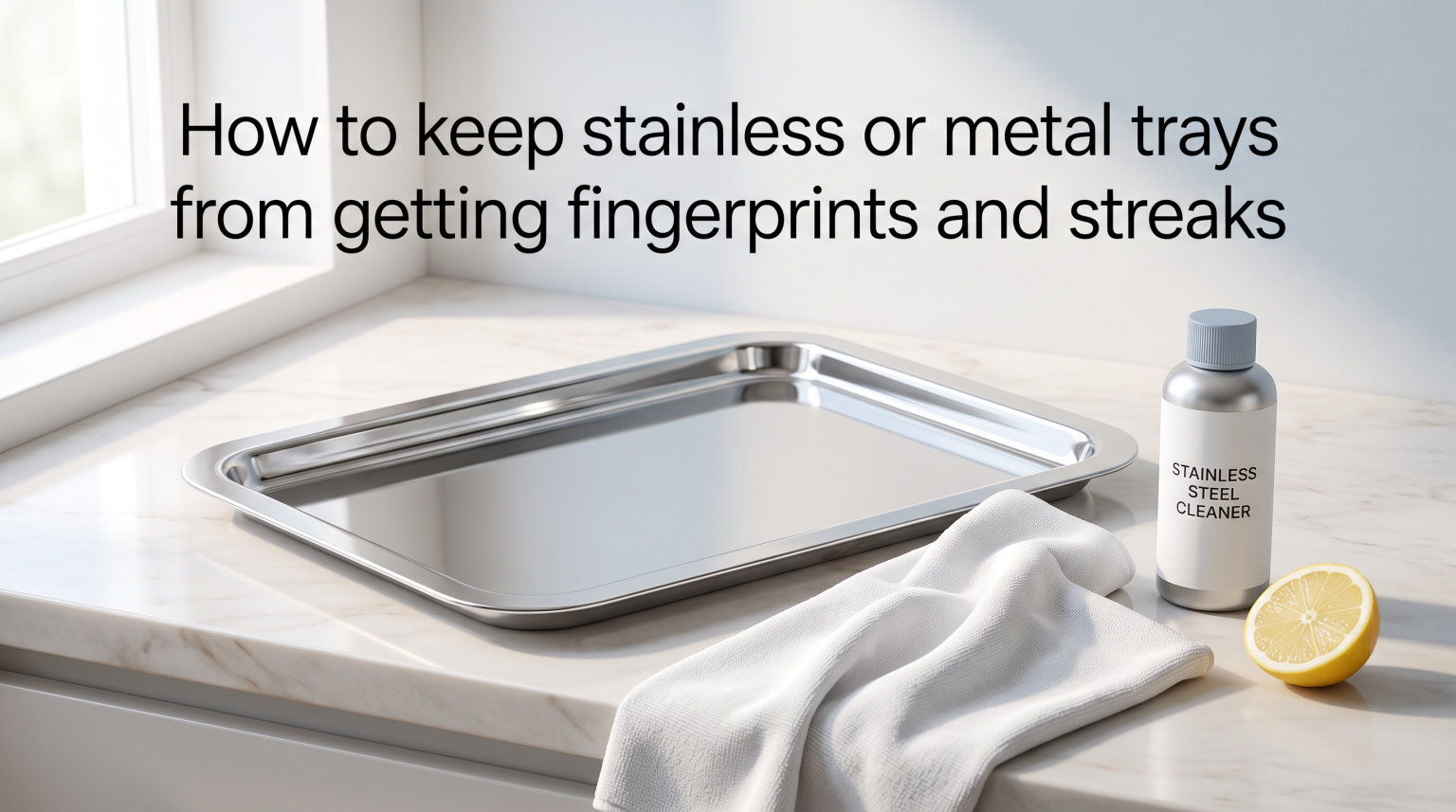 How to keep stainless or metal trays from getting fingerprints and streaks