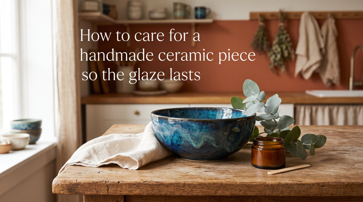 How to care for a handmade ceramic piece so the glaze lasts