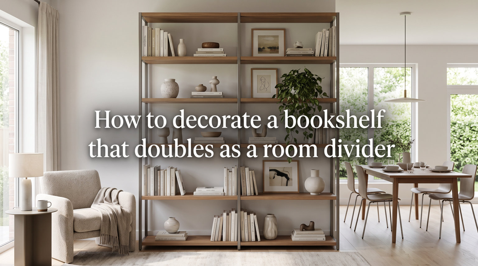 How to decorate a bookshelf that doubles as a room divider