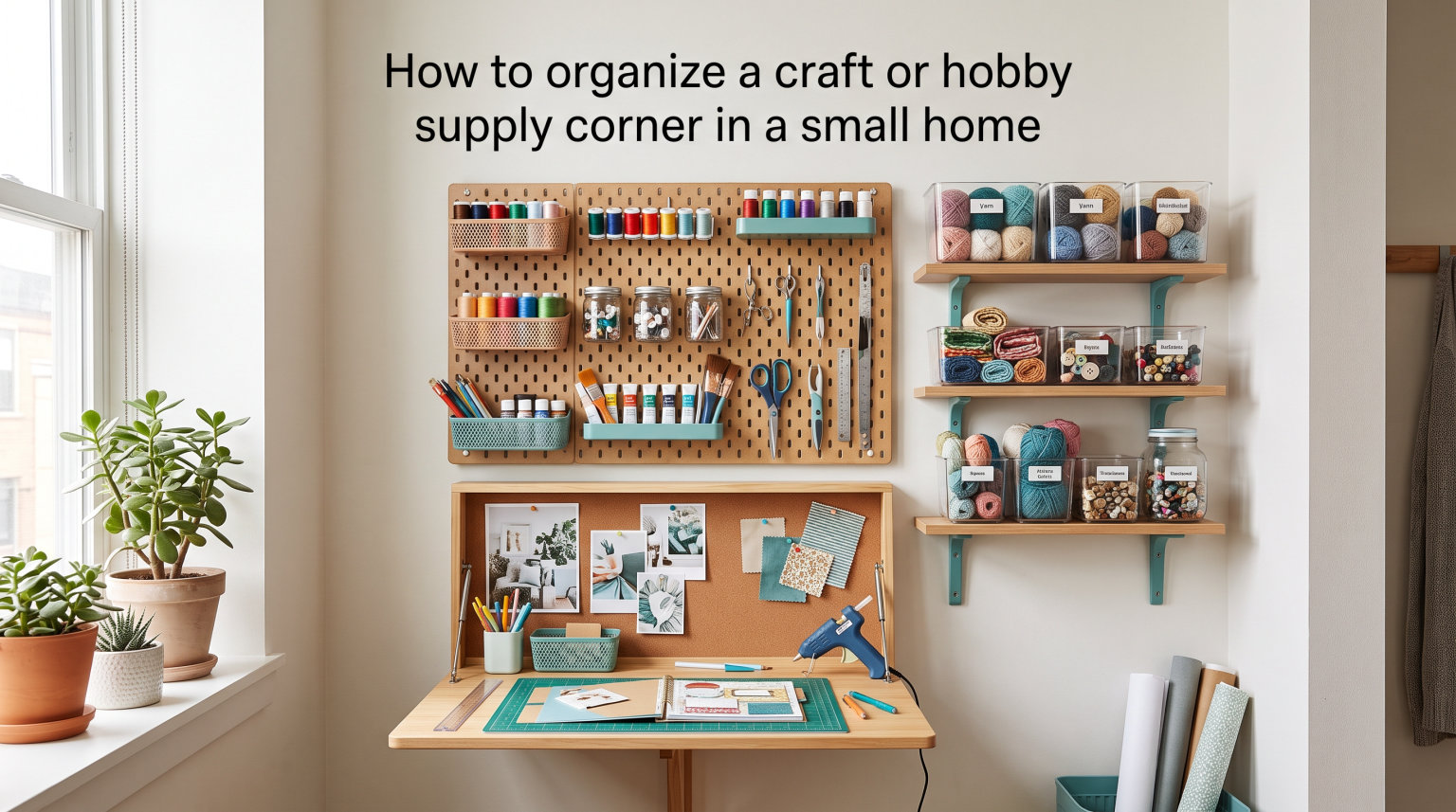 How to organize a craft or hobby supply corner in a small home
