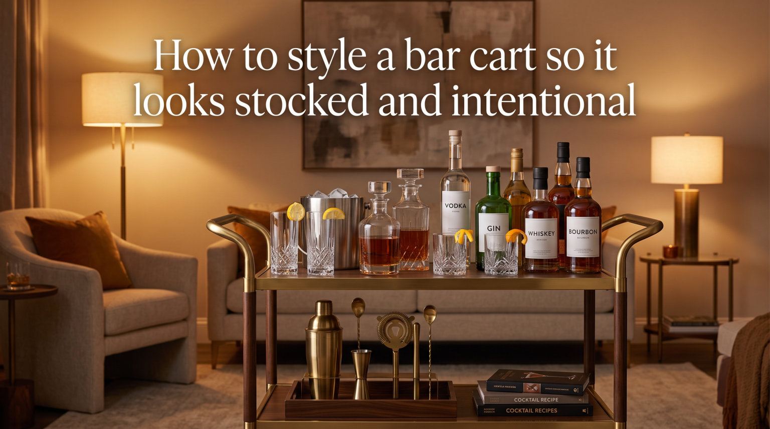 How to style a bar cart so it looks stocked and intentional