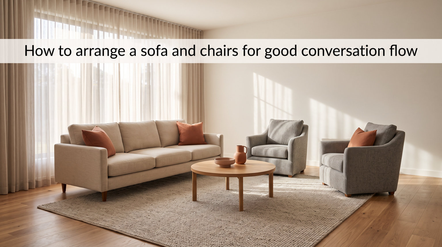 How to arrange a sofa and chairs for good conversation flow
