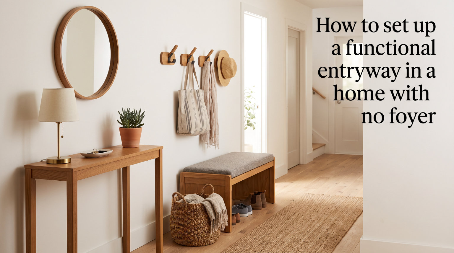 How to set up a functional entryway in a home with no foyer