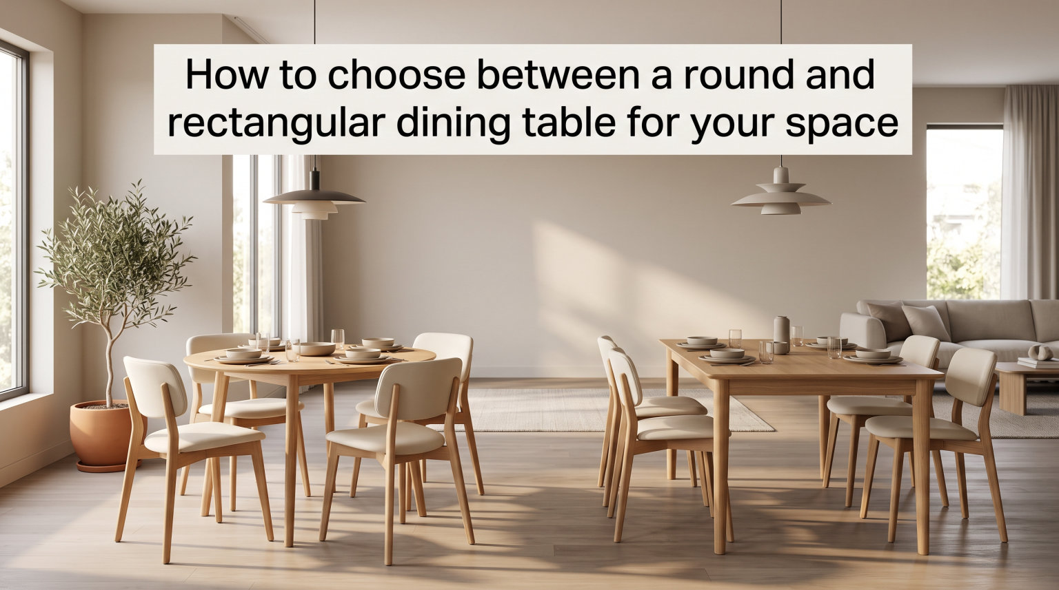 How to choose between a round and rectangular dining table for your space