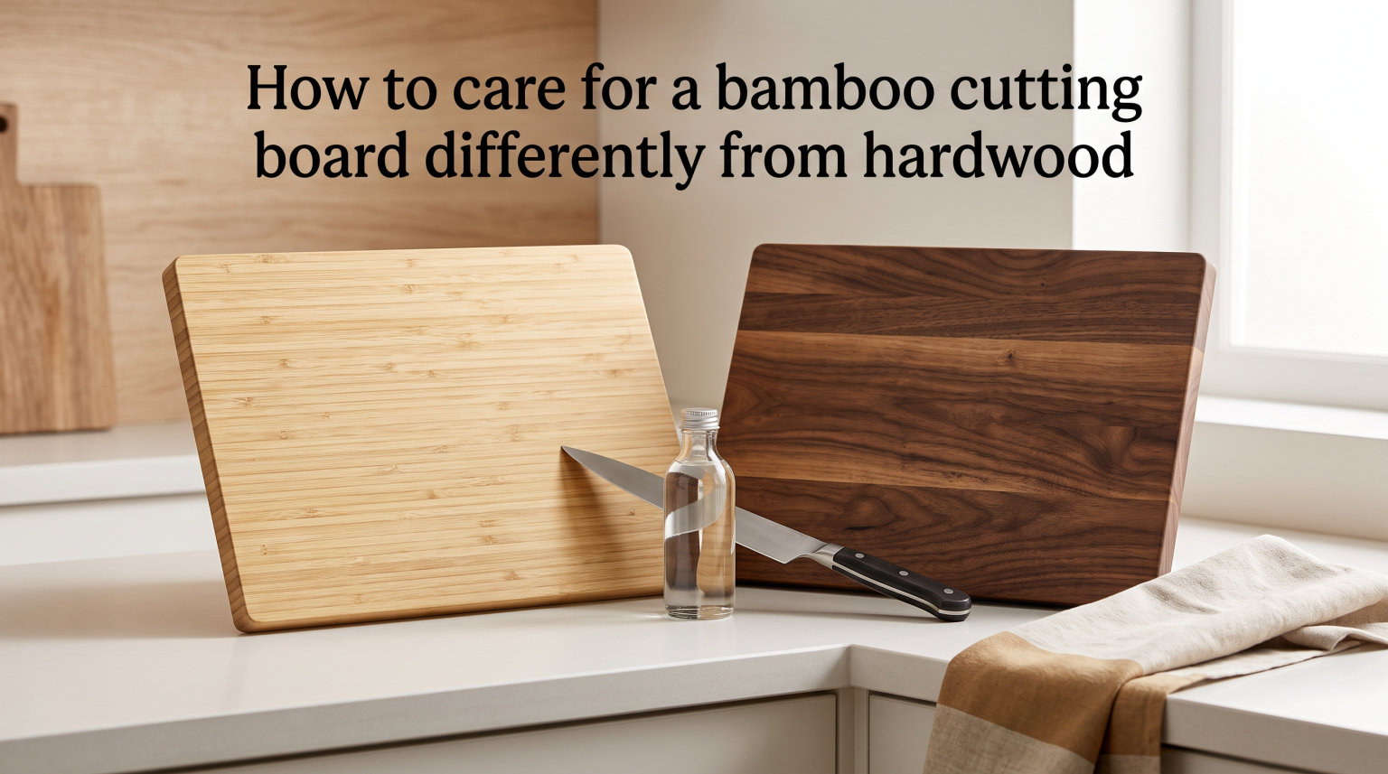 How to care for a bamboo cutting board differently from hardwood