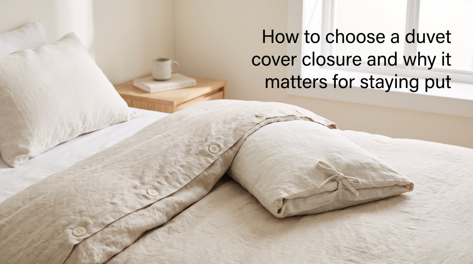 How to choose a duvet cover closure and why it matters for staying put