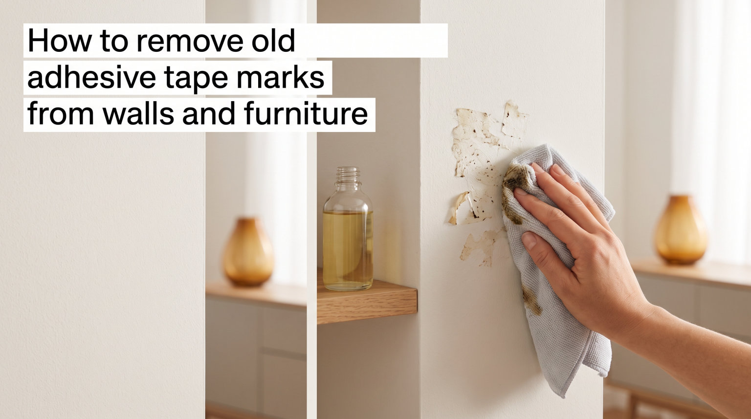 How to remove old adhesive tape marks from walls and furniture