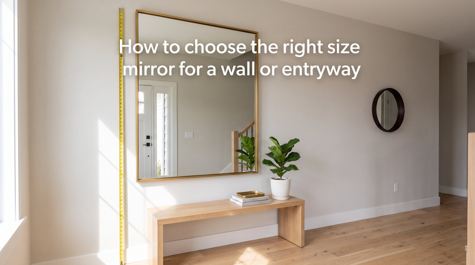 How to choose the right size mirror for a wall or entryway