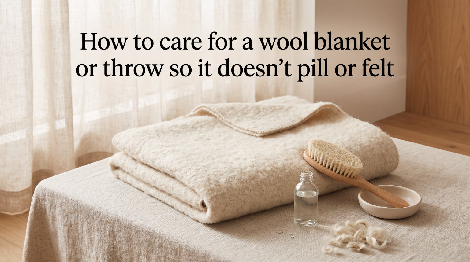 How to care for a wool blanket or throw so it doesn't pill or felt