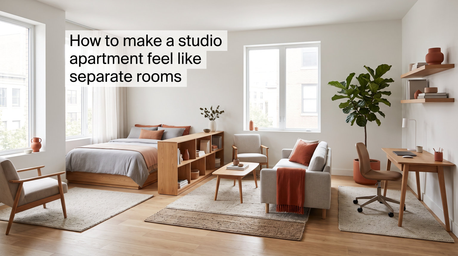 How to make a studio apartment feel like separate rooms