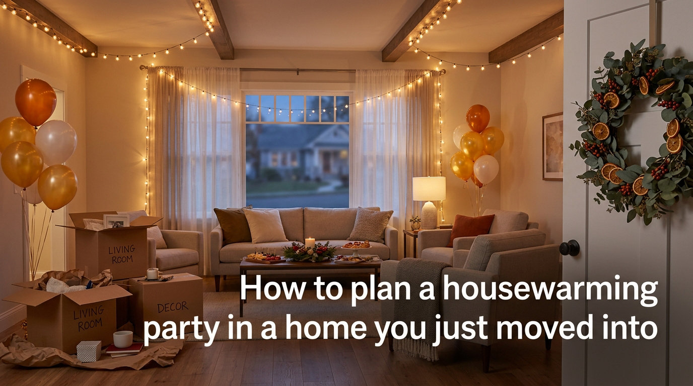 How to plan a housewarming party in a home you just moved into