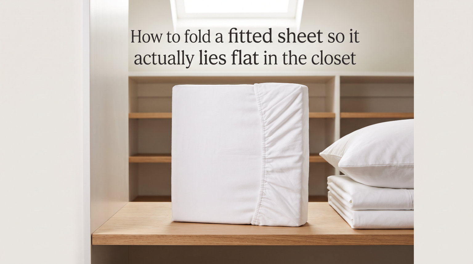 How to fold a fitted sheet so it actually lies flat in the closet