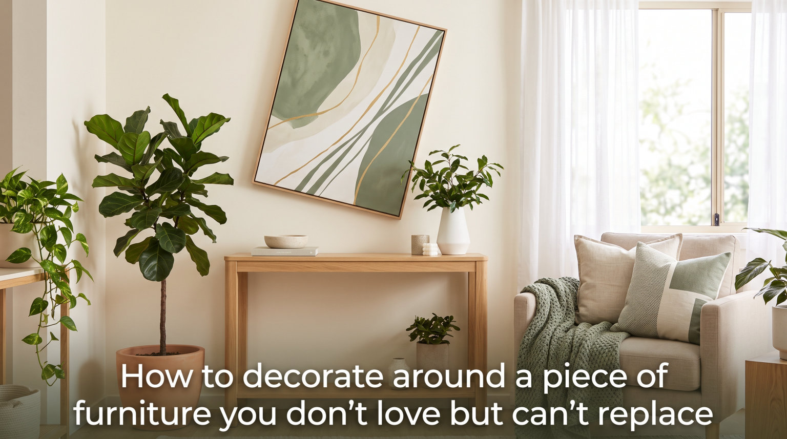 How to decorate around a piece of furniture you don't love but can't replace