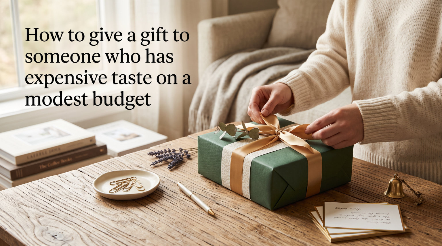 How to give a gift to someone who has expensive taste on a modest budget