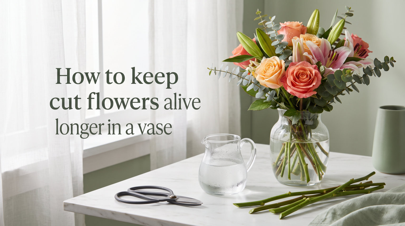 How to keep cut flowers alive longer in a vase