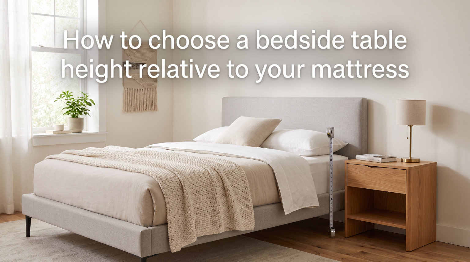How to choose a bedside table height relative to your mattress