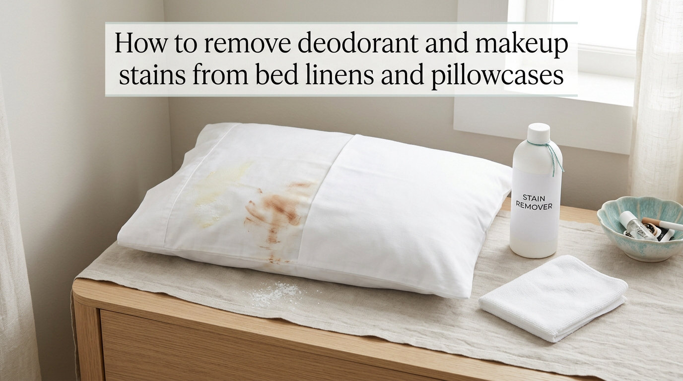How to remove deodorant and makeup stains from bed linens and pillowcases