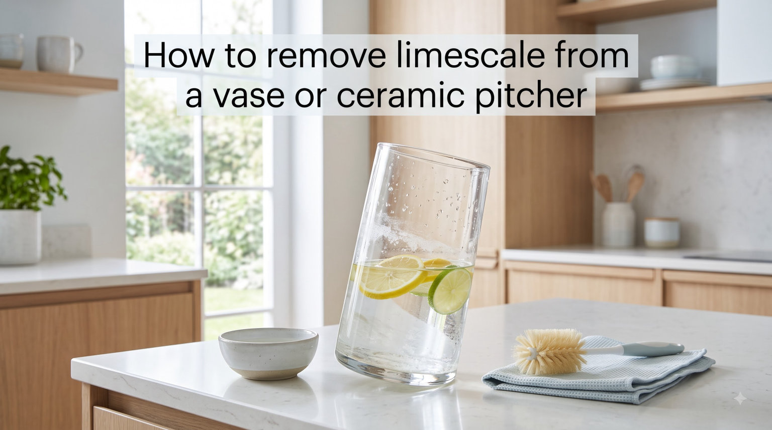 How to remove limescale from a vase or ceramic pitcher