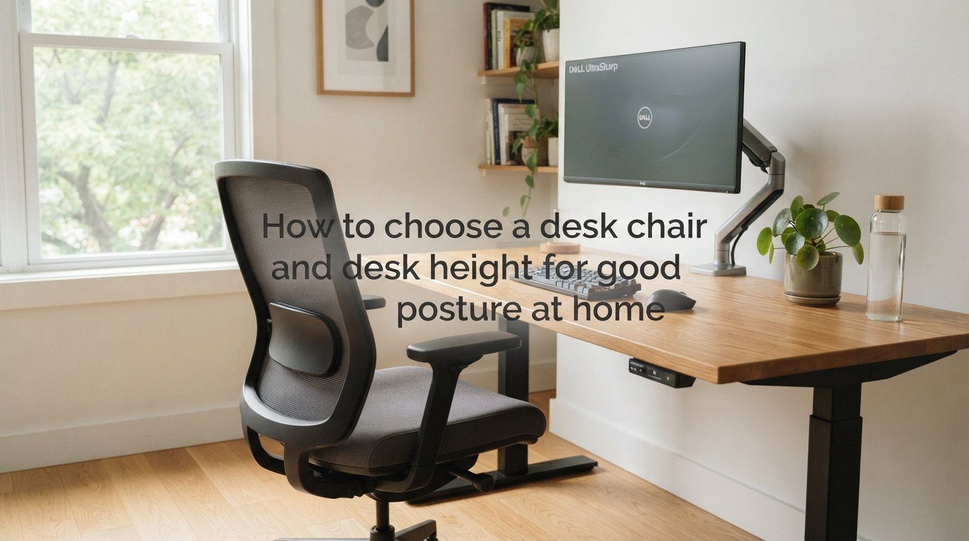 How to choose a desk chair and desk height for good posture at home