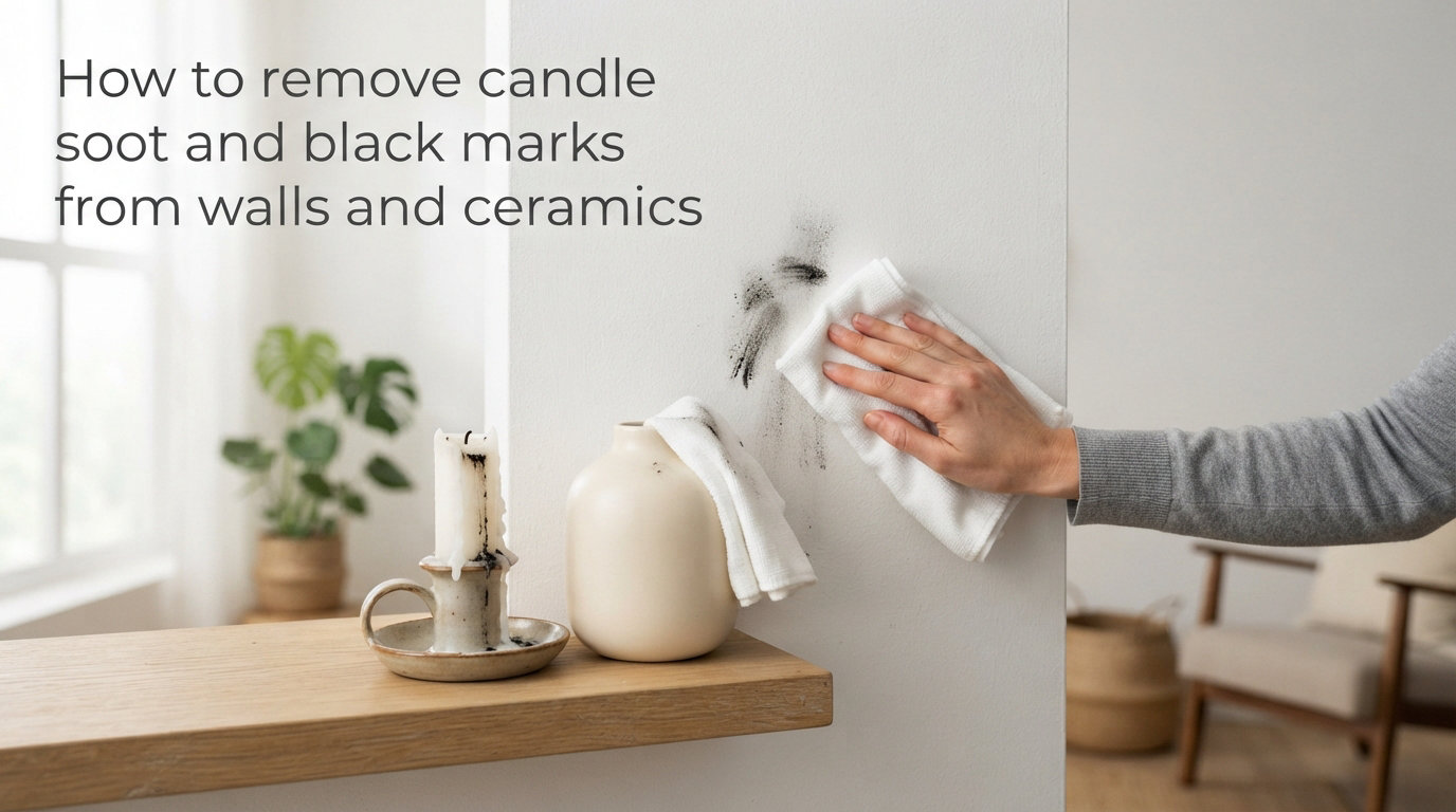 How to remove candle soot and black marks from walls and ceramics