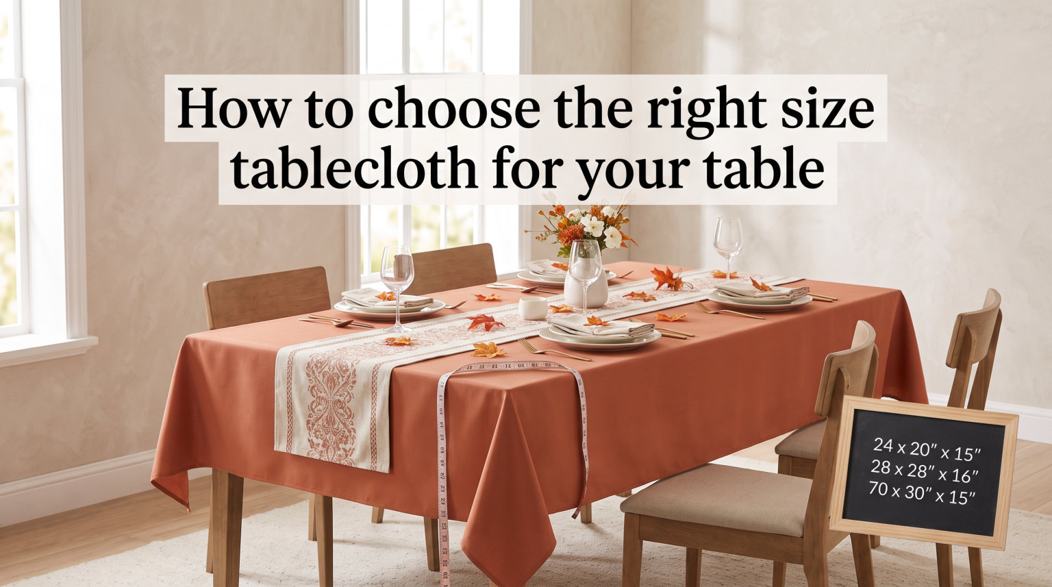 How to choose the right size tablecloth for your table