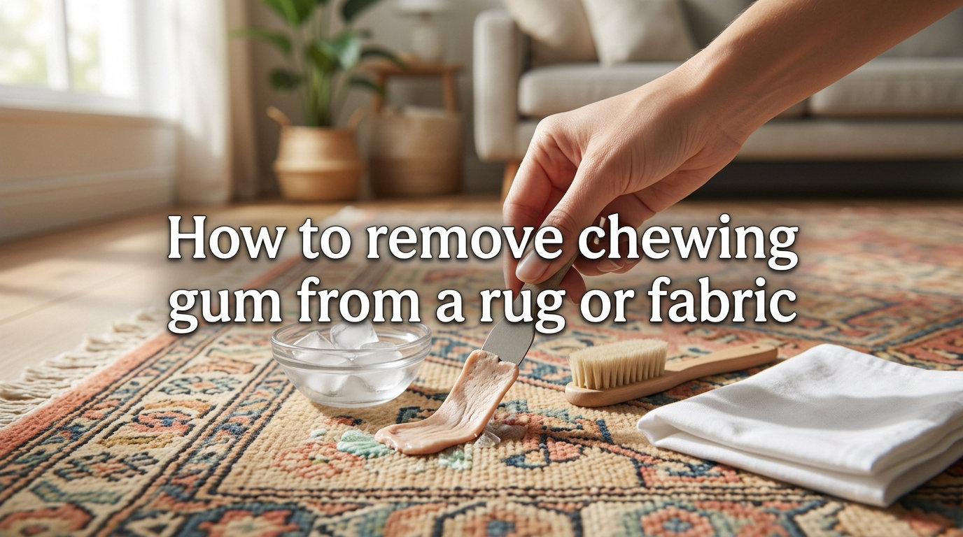 How to remove chewing gum from a rug or fabric