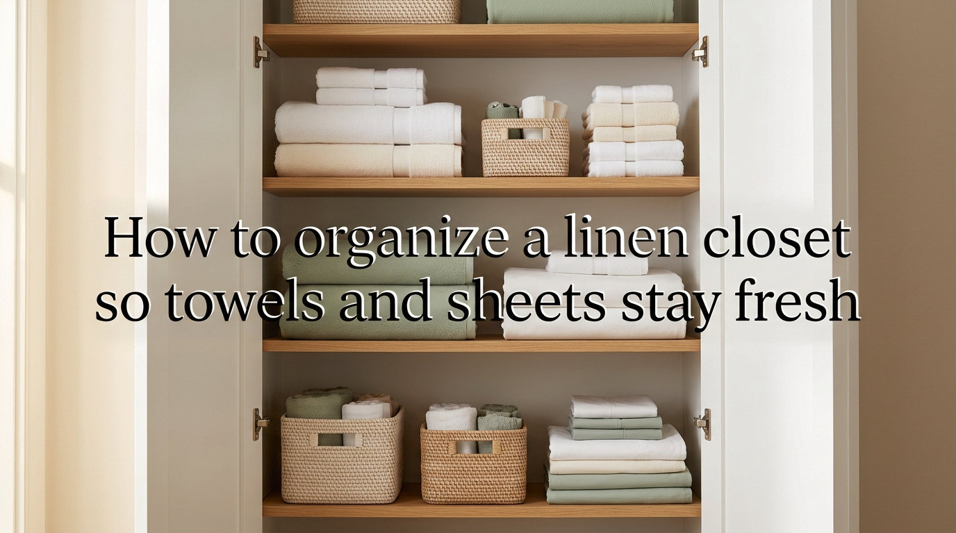 How to organize a linen closet so towels and sheets stay fresh