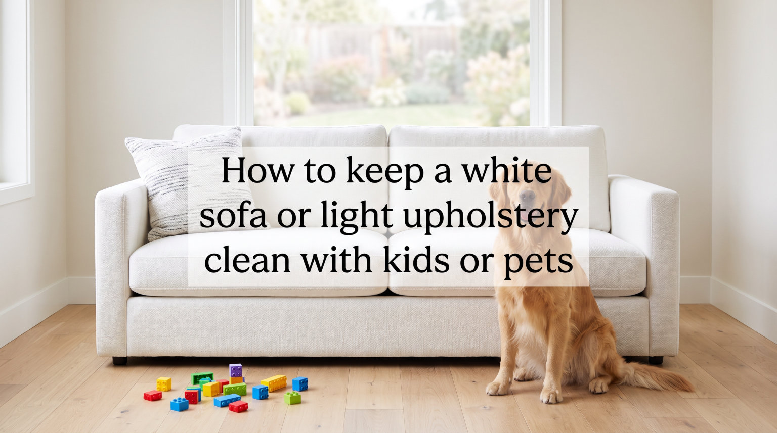 How to keep a white sofa or light upholstery clean with kids or pets