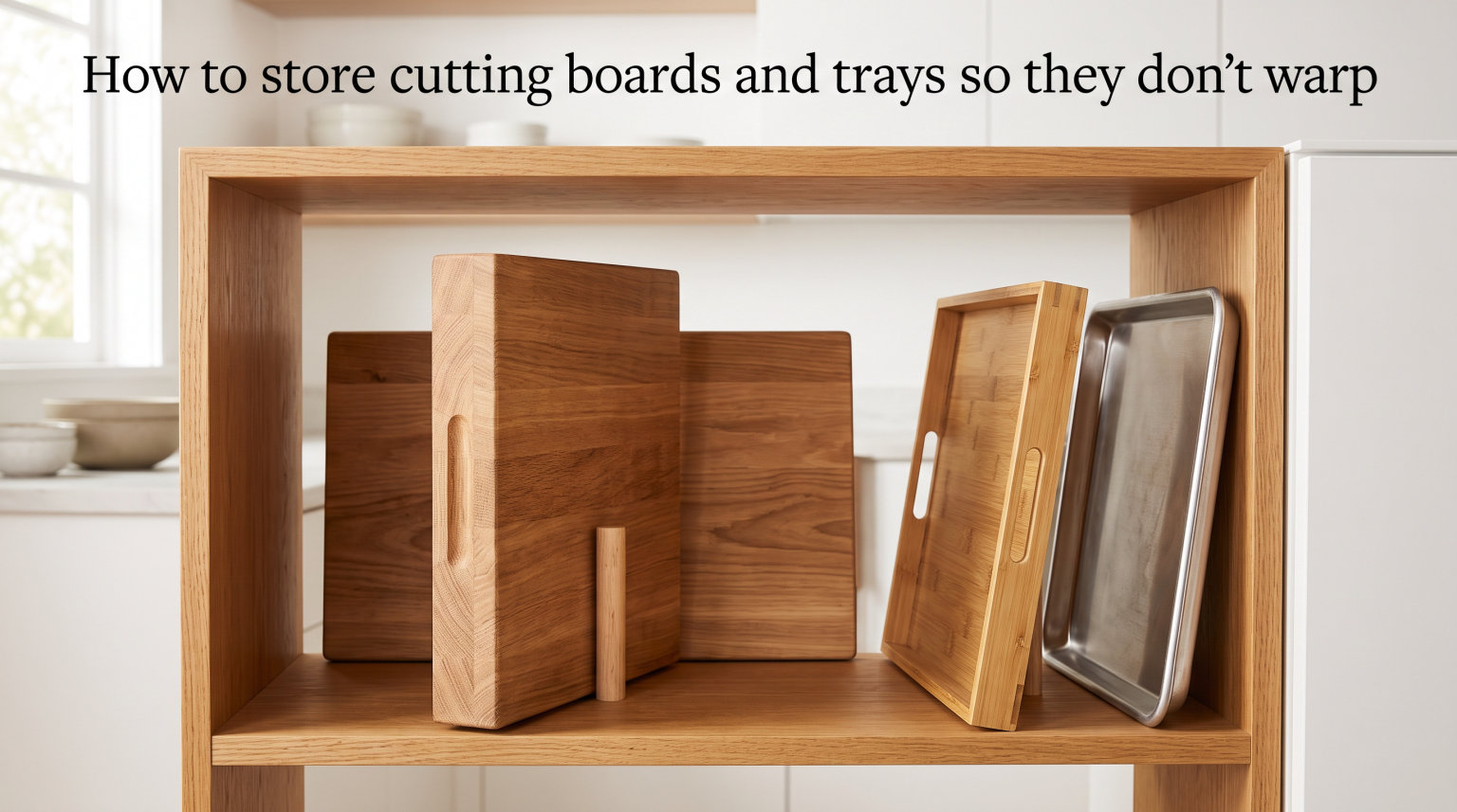 How to store cutting boards and trays so they don't warp