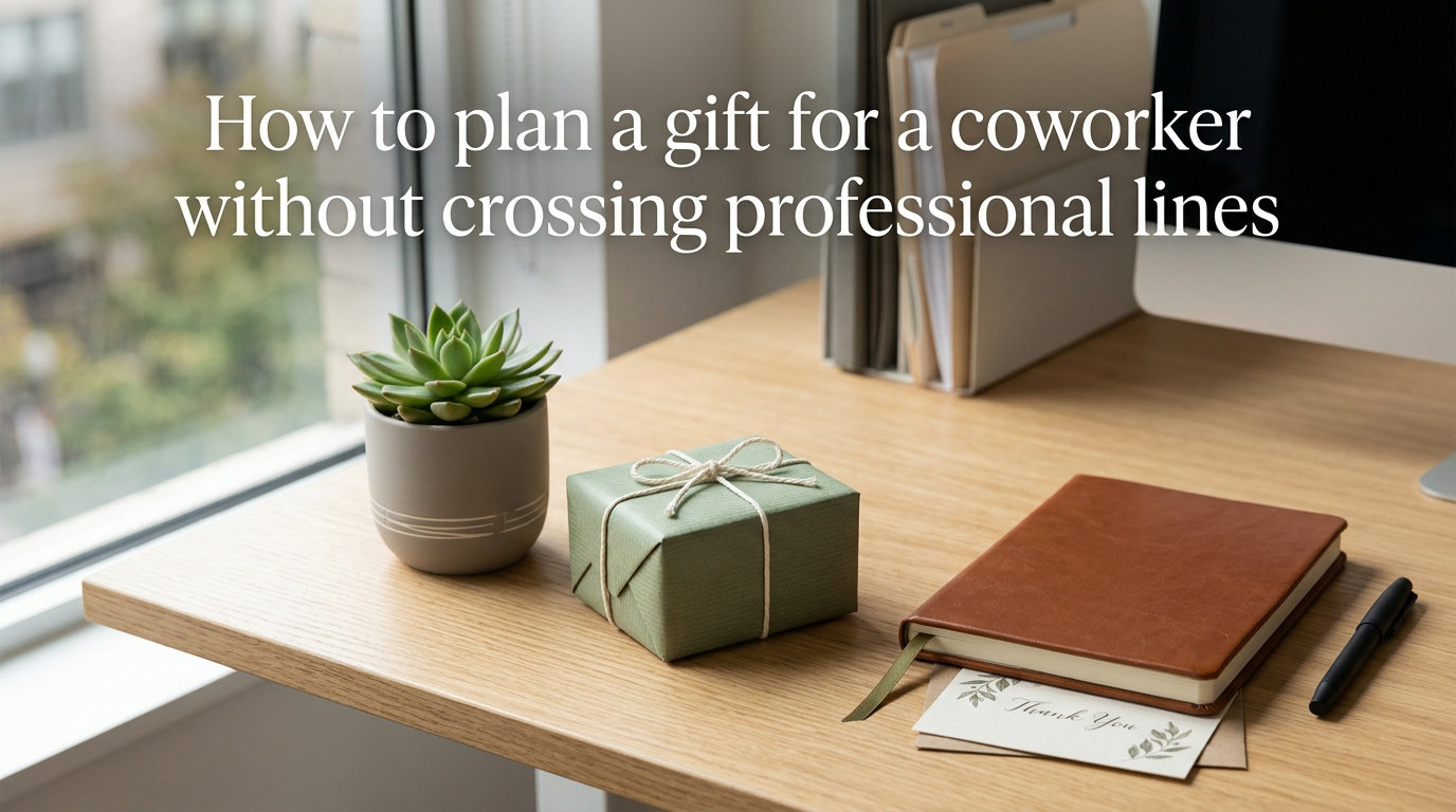 How to plan a gift for a coworker without crossing professional lines
