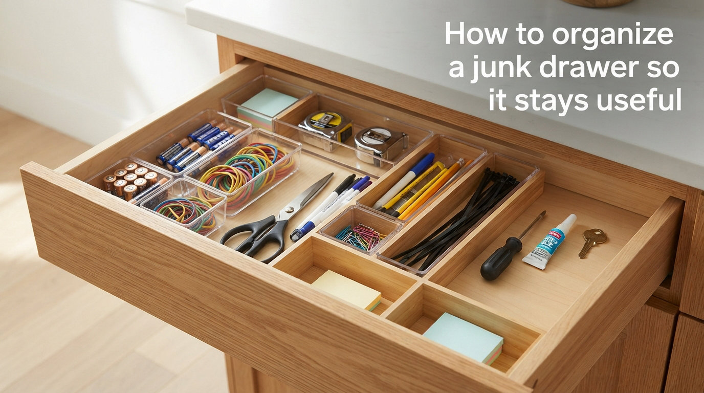 How to organize a junk drawer so it stays useful