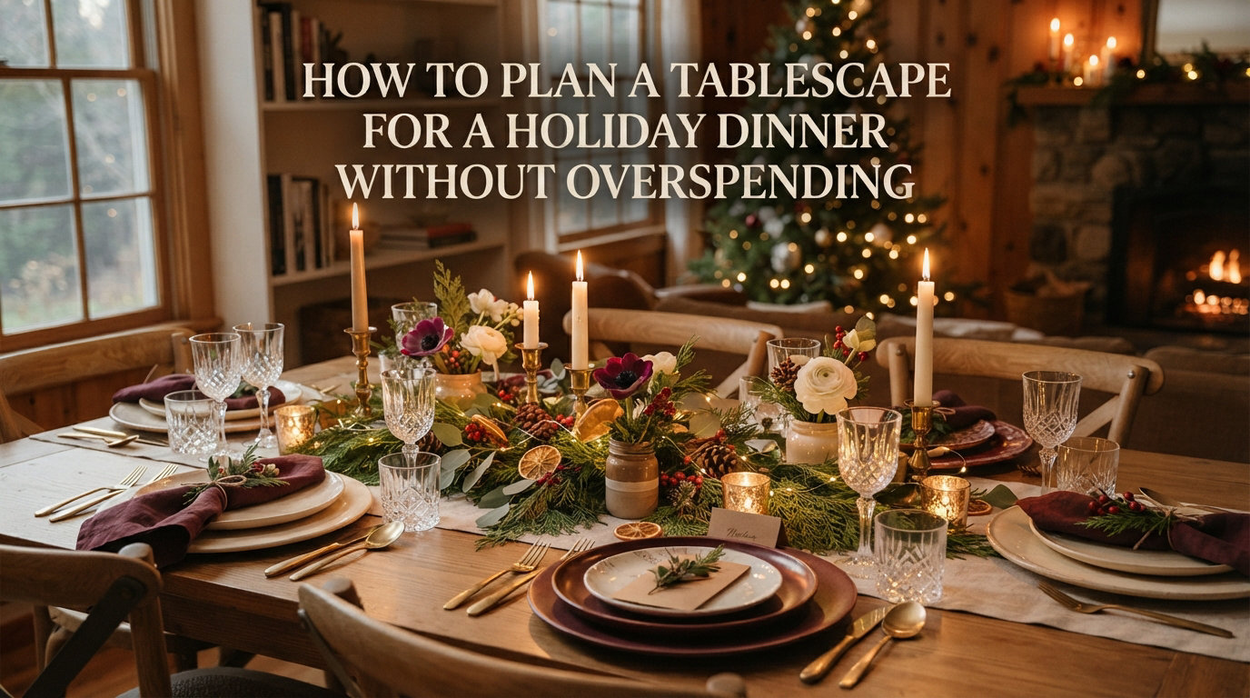 How to plan a tablescape for a holiday dinner without overspending