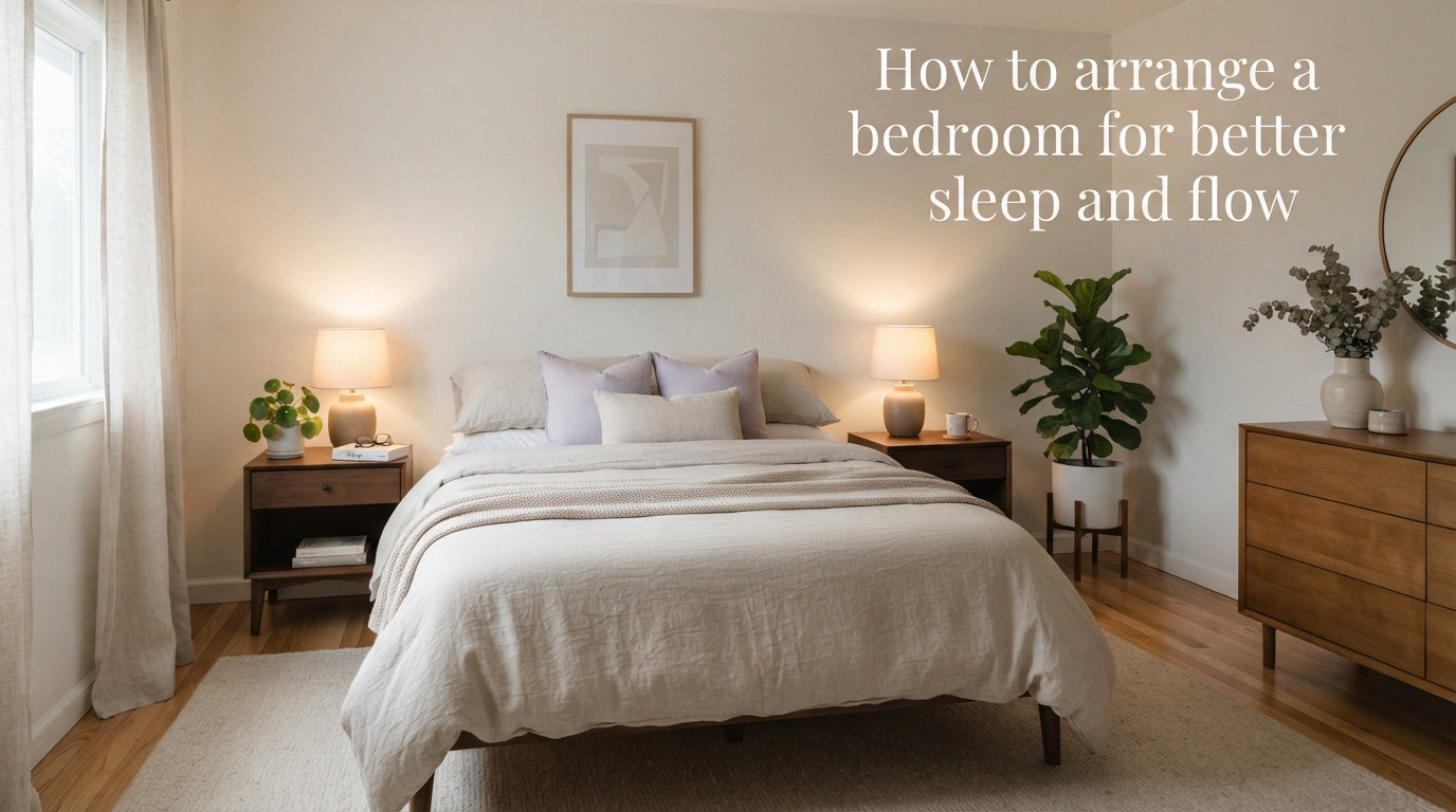 How to arrange a bedroom for better sleep and flow