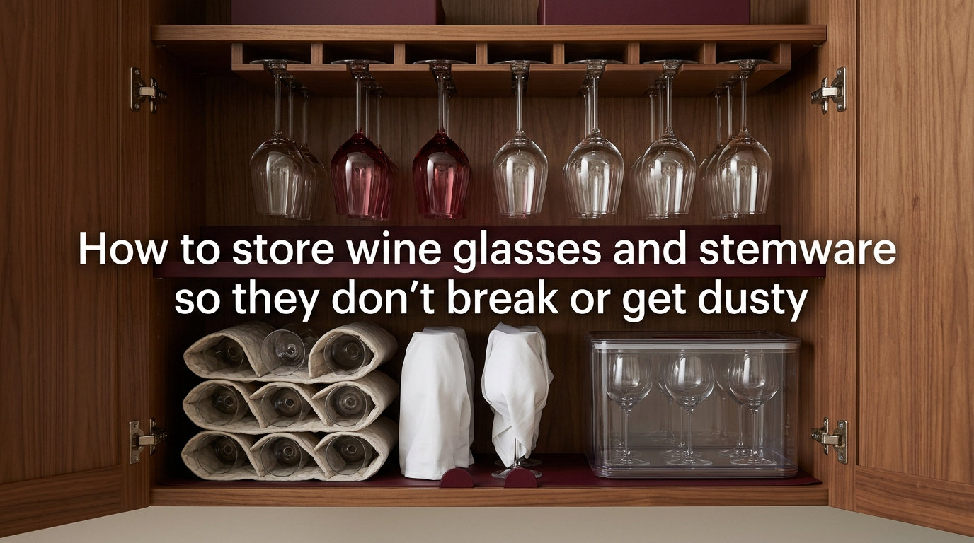 How to store wine glasses and stemware so they don't break or get dusty